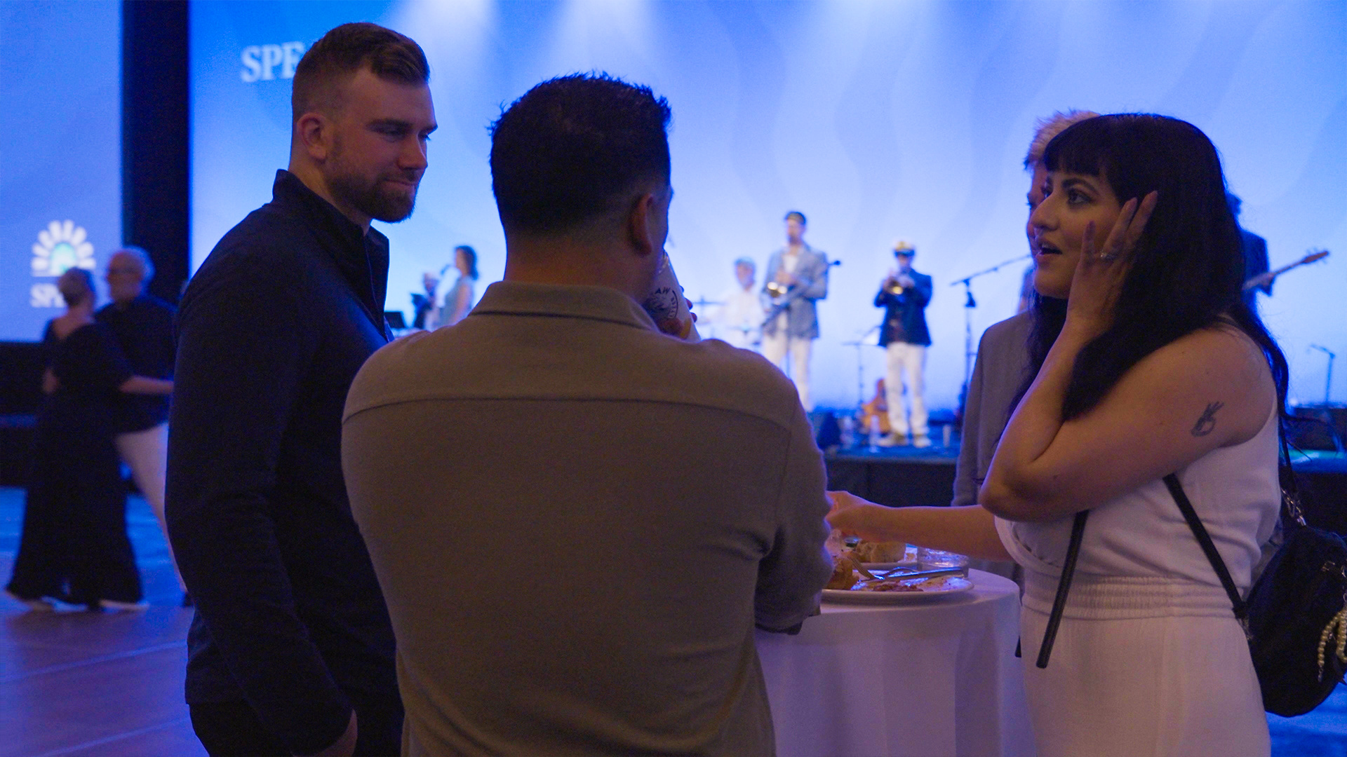 Networking at the evening conference reception