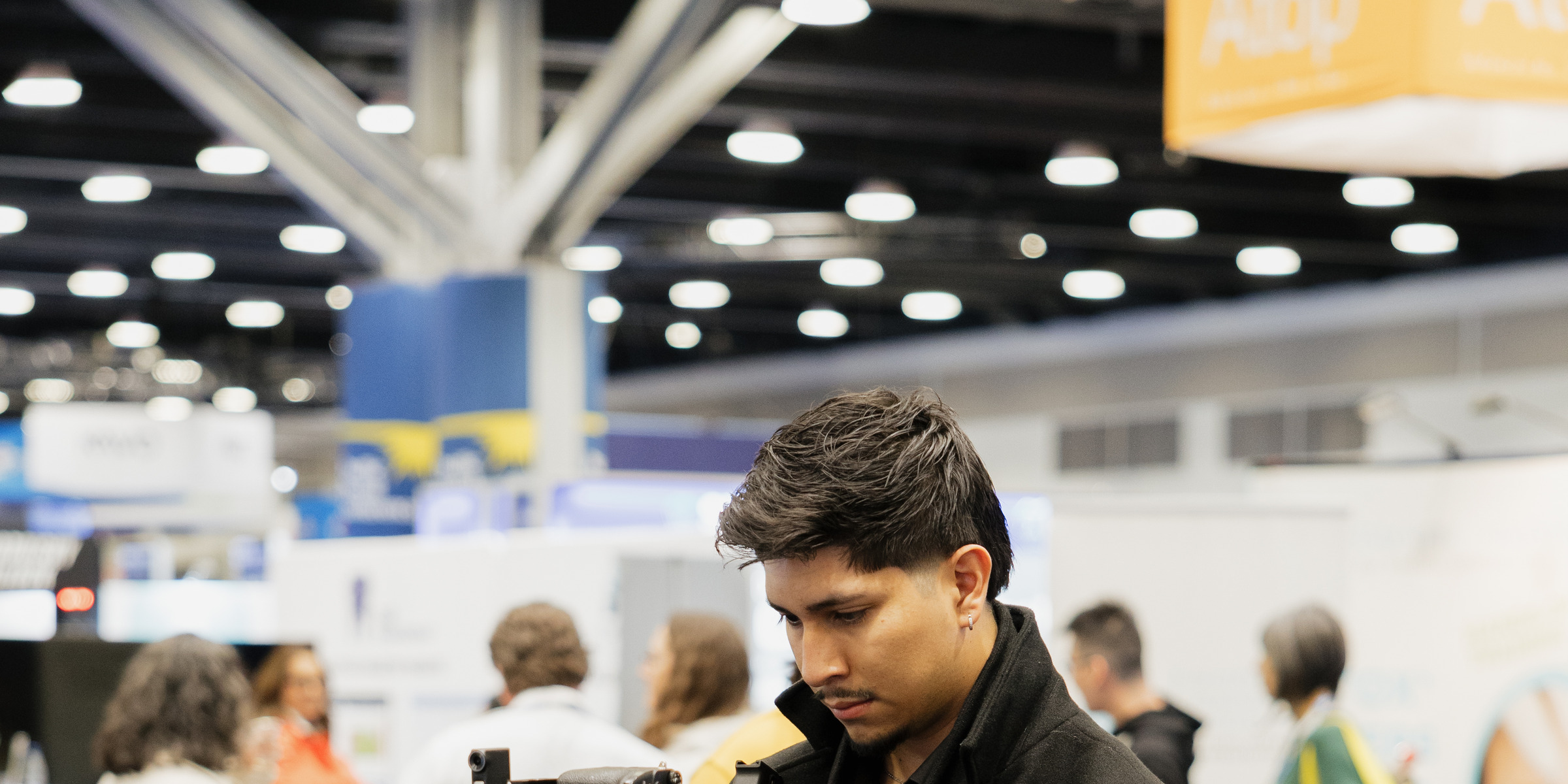 MediaNV videographer filming on a Sony camera gimbal
