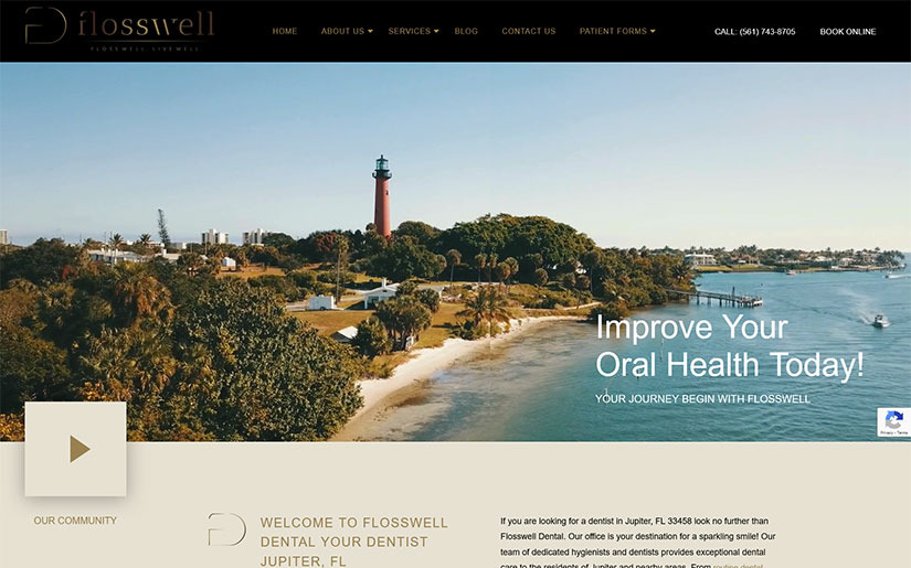 Flosswell Dental custom website