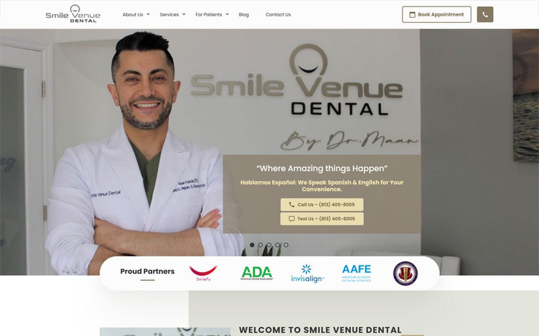 Smile Venue Dental custom website